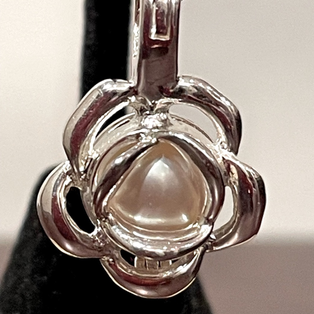 925 Sterling Silver LUC Lucas Lameth Round Culture Pearl Pendant & 18” Necklace - Picture 10 of 12